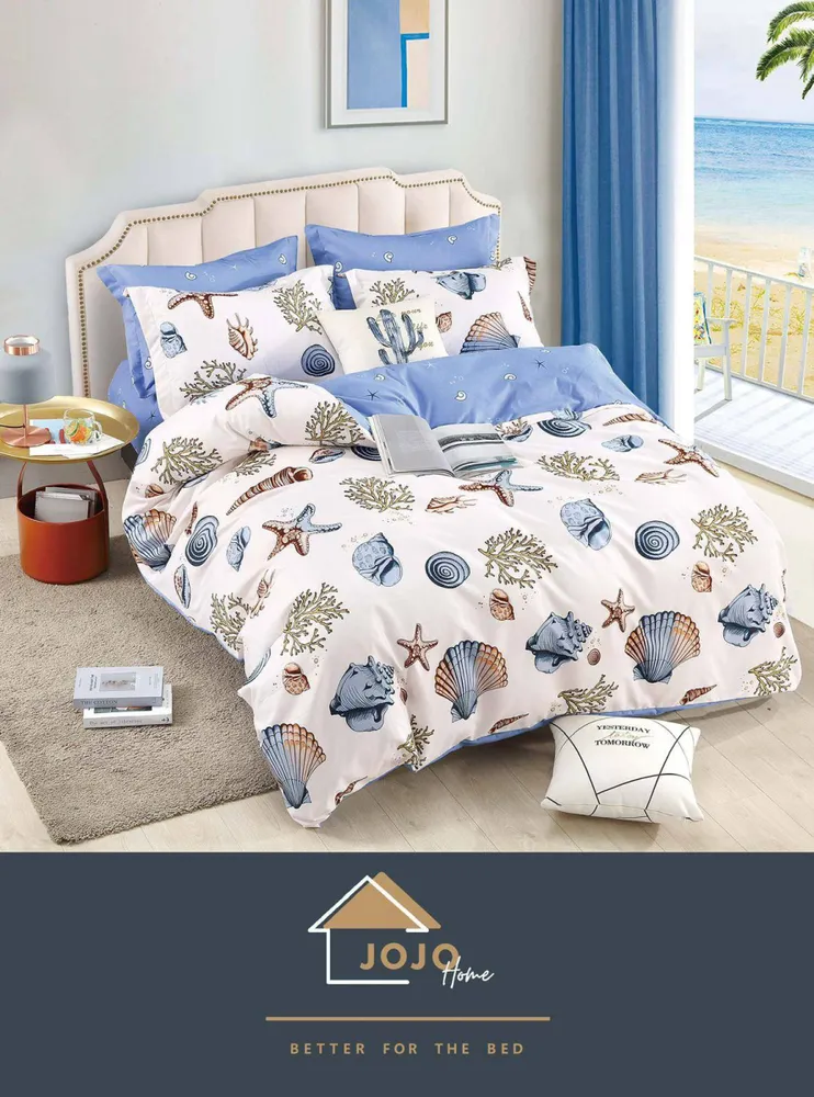 Lenjerie de pat 6 piese, cearceaf cu elastic — Roz