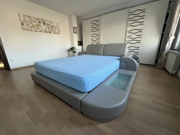Protecție saltea impermeabilă SafeSleep, 160×200 cm, Albastr